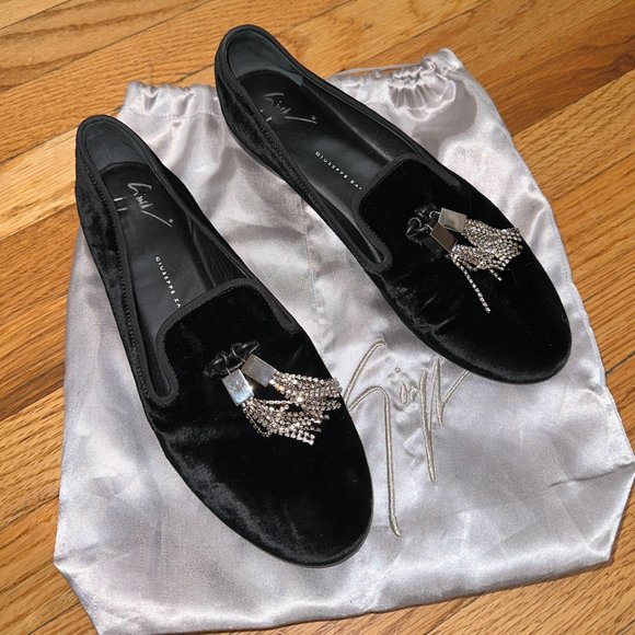 Giuseppe Zanotti Black & Silver Loafers - Picture 3 of 4